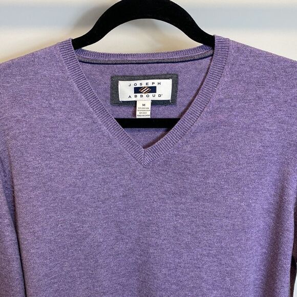 Joseph Abboud men’s silk blend V-neck pullover sweater size M - Picture 2 of 8